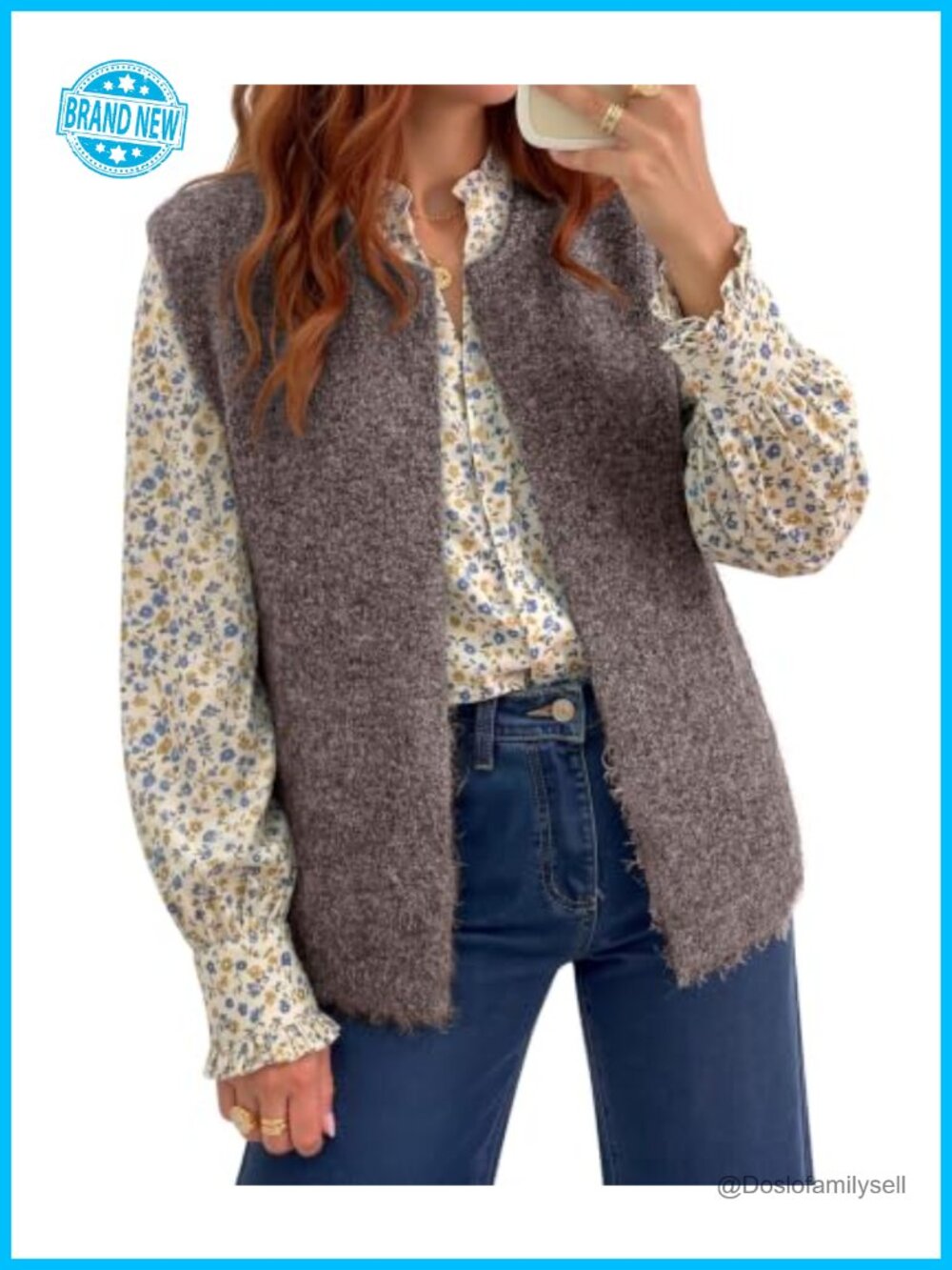 Womens Open Front Sweater Vest Sleeveless Knit Cardigan Layering